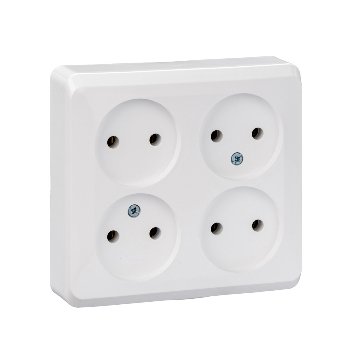 Розетка открыт. уст. "этюд" 4-х местн. 16а, бeлый (1/7/84) "schneider"