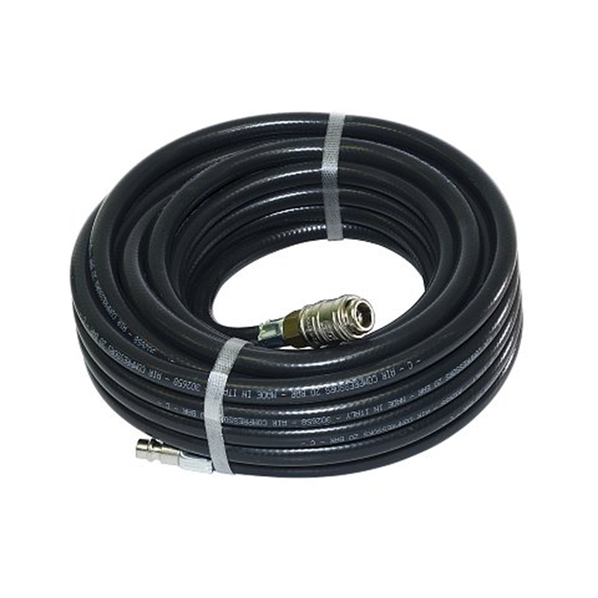 Шланг резиновый для пневмоинструмента d=6/11 мм 10 м, с фитингами rapid (1) "fubag" 170101