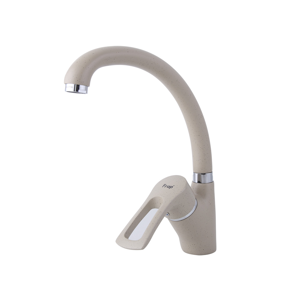 Смеситель для кухни f4166-9 высокий поворотн. излив, песочный (1/8) "frap"