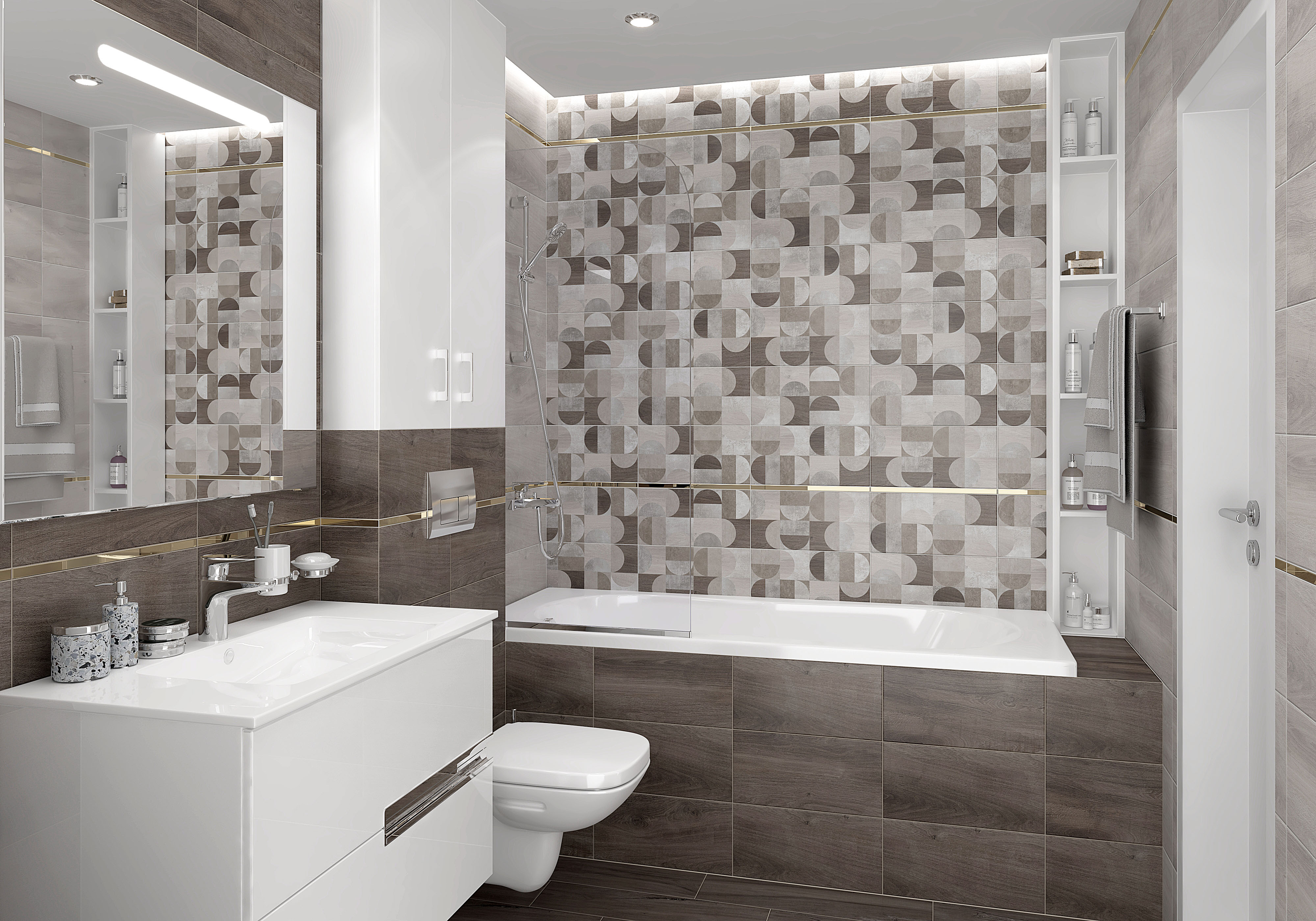 Plant плитка настенная бежевый мозаика 08-00-11- 20x40