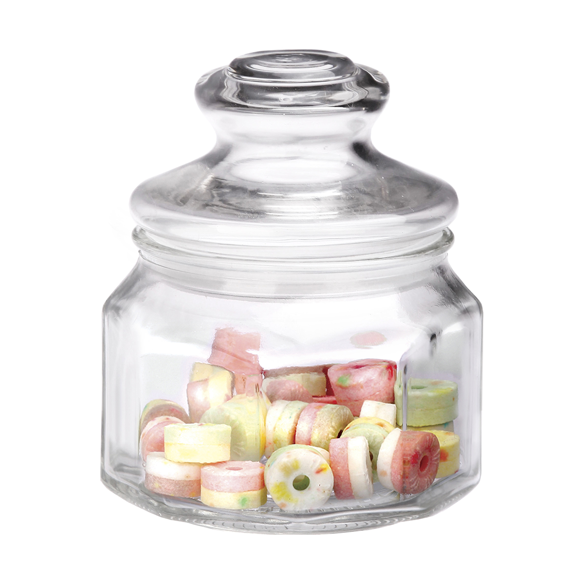 Банка для сыпучих продуктов "lattina" 0,3 л с фигурной крышкой, стекло (1/24) "mallony"