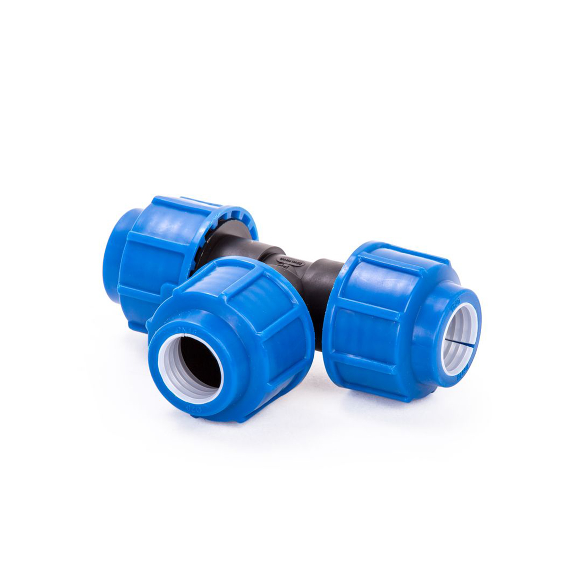 Тройник компрессионный для пнд труб 32 x 25 x 32 мм (8/80) "lammin"