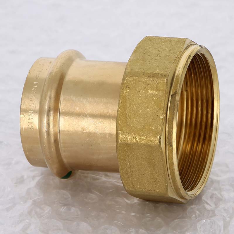 Муфта пресс-В с накидной гайкой и плоским уплотнением 42x2' Sanpress VIEGA