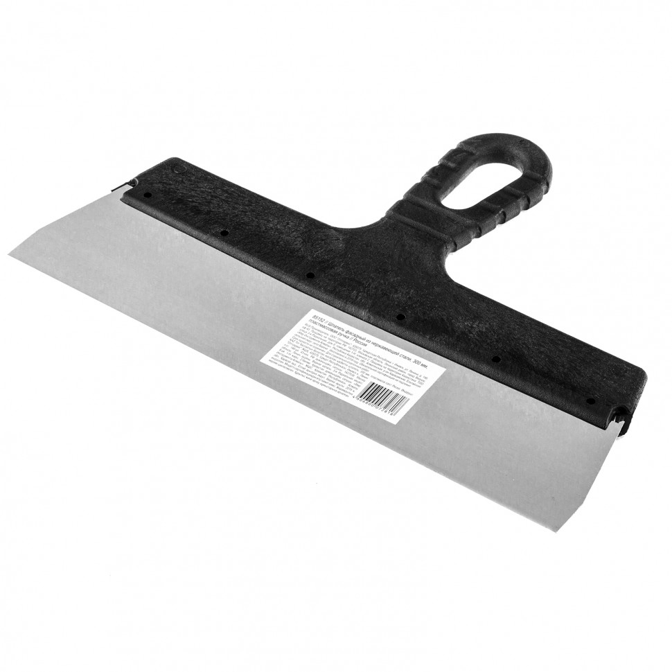 Шпатель фасадный из нержавеющей стали, 300 мм, пластмассовая ручка Sparta (85152)