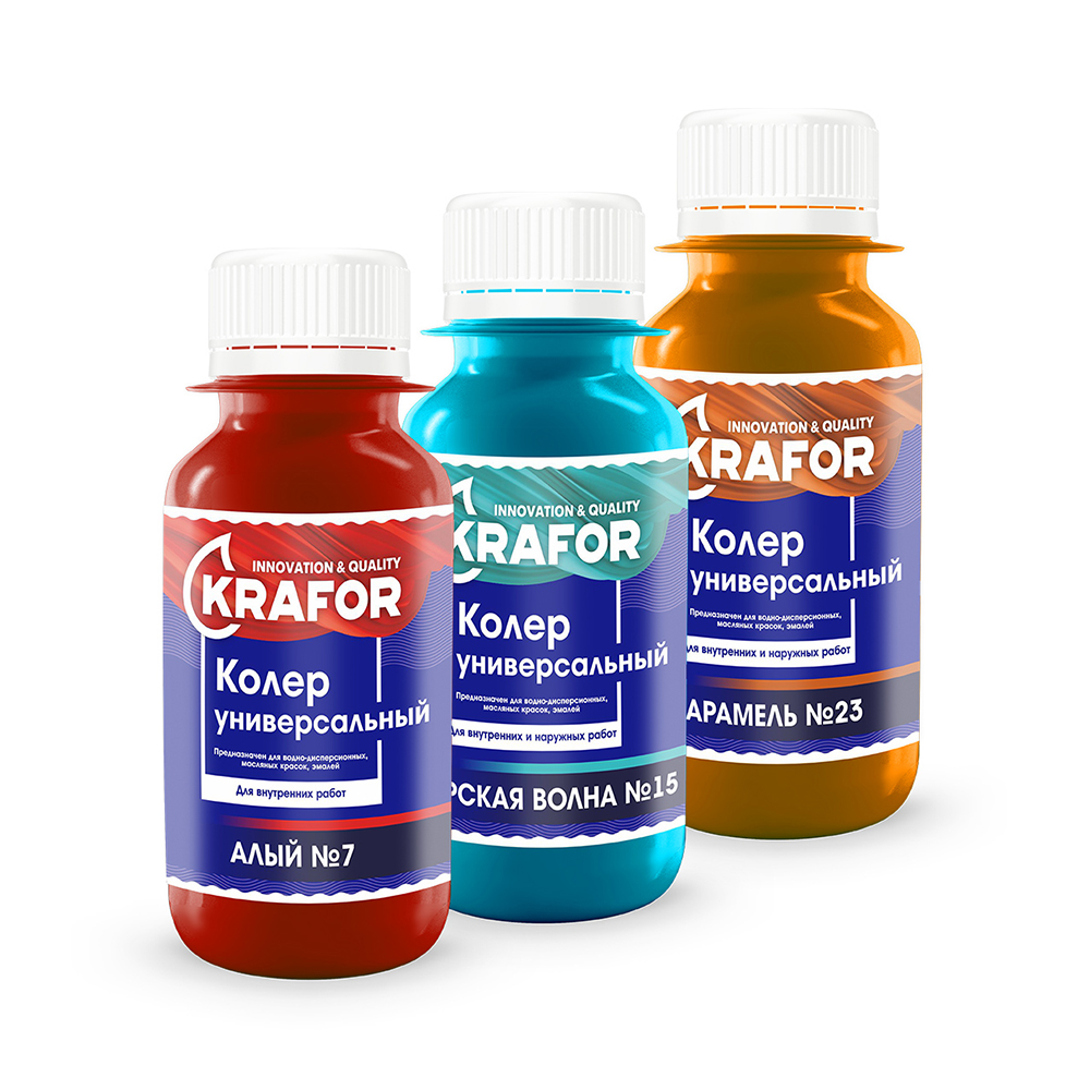 Колер универсальный  №23  карамель 450 мл (4/24) "krafor"