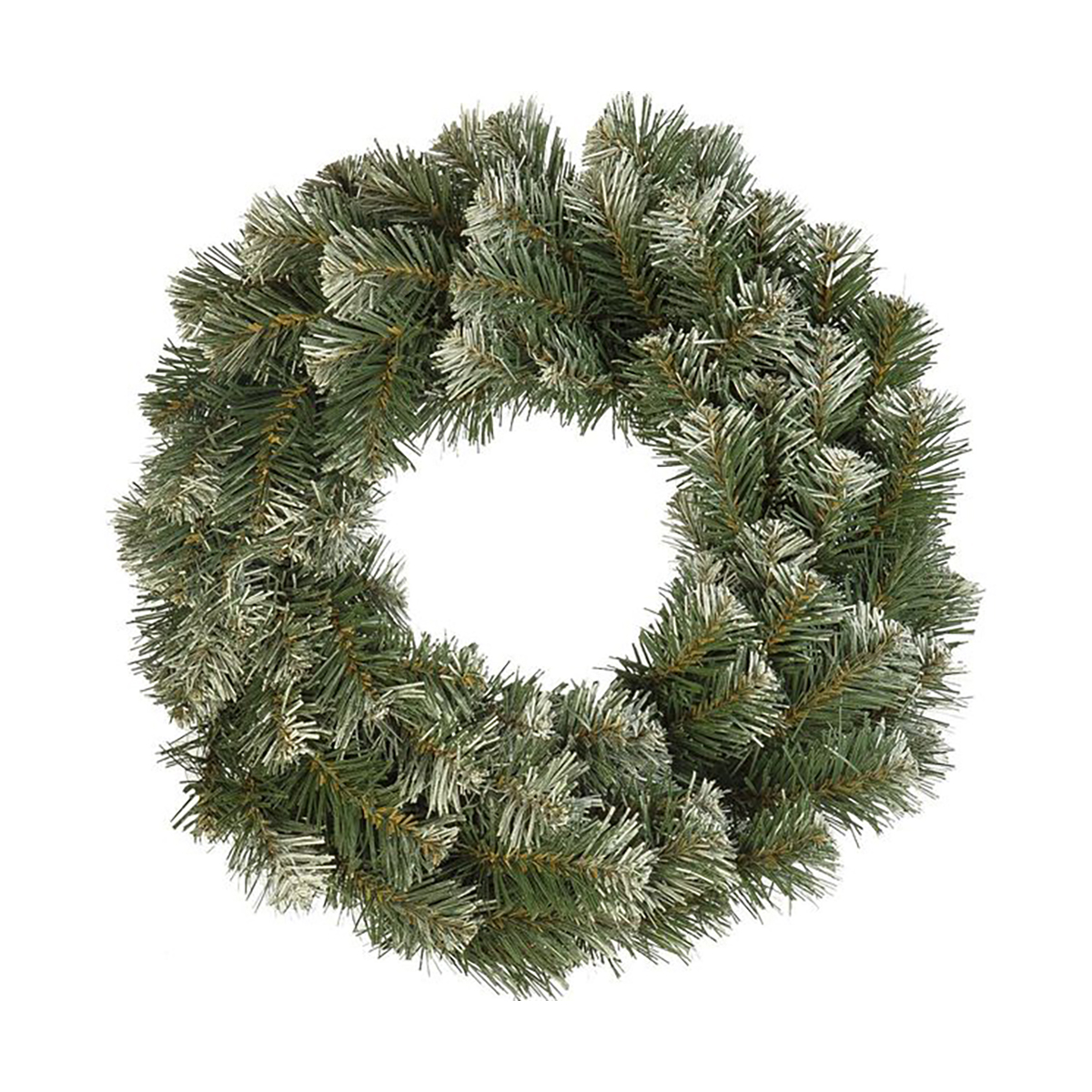 Венок рождественский "праздничный" заснеженный d-60 см, 115 веток (зеленый) "елкиторг" 2827303