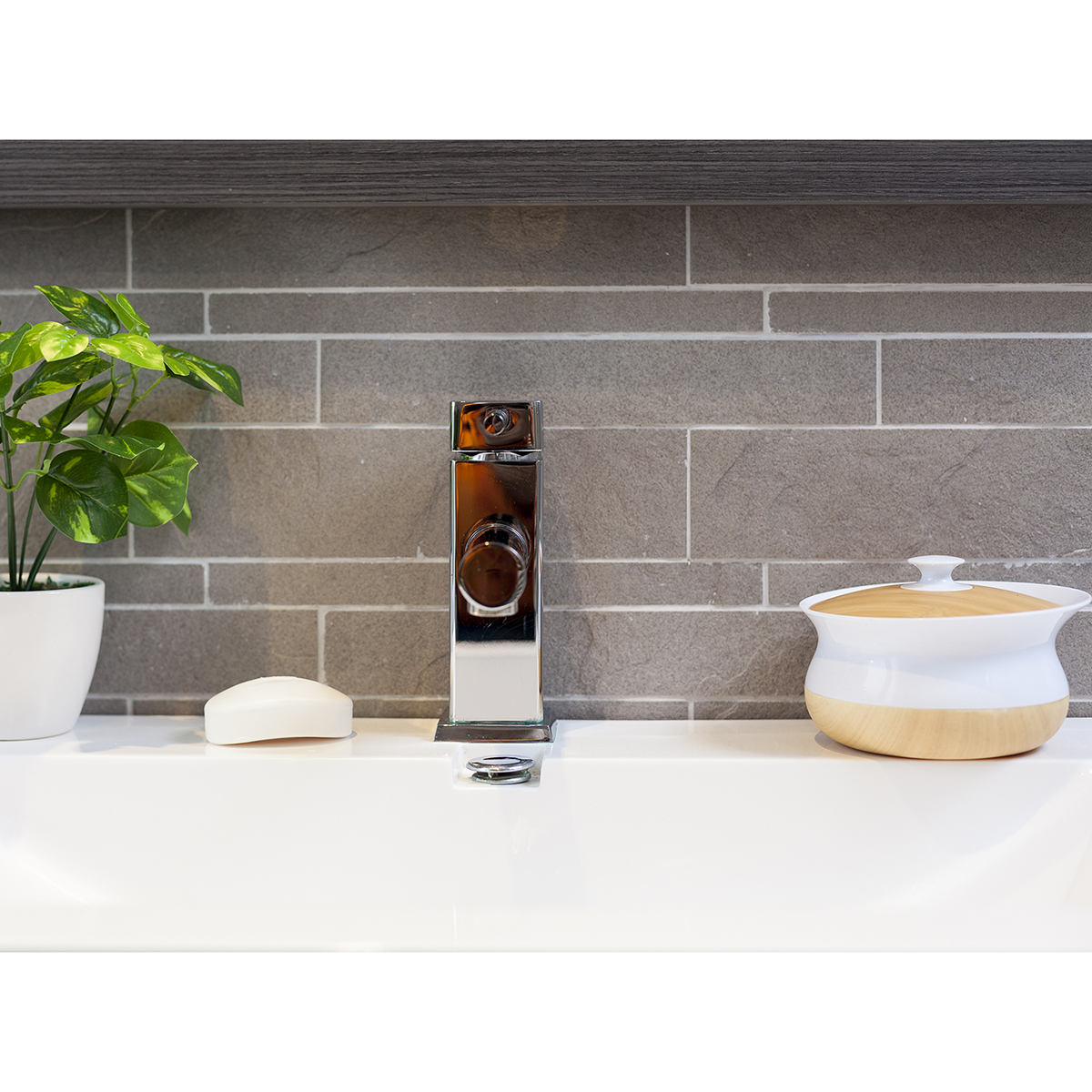 Баночка для ватных дисков "ofuro" белая (1/6) "vigar" 4742