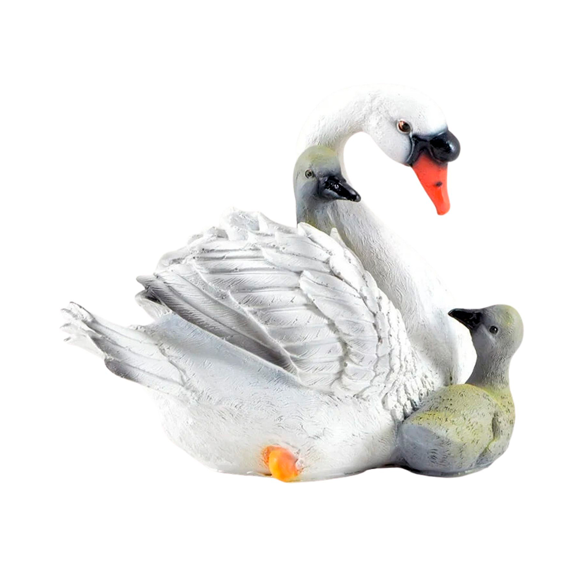 Фигурка садовая "лебедушка с лебедятами" (1/8) "сказка" jng396