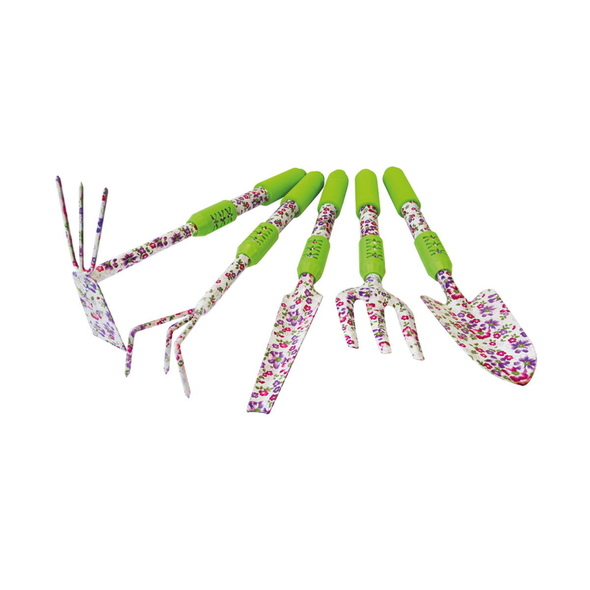 Набор садовый "лаванда" 5 предм. (совок, корнеуд., вилка, рыхлит., мотыжка) (1/10) "feona" 126-1005