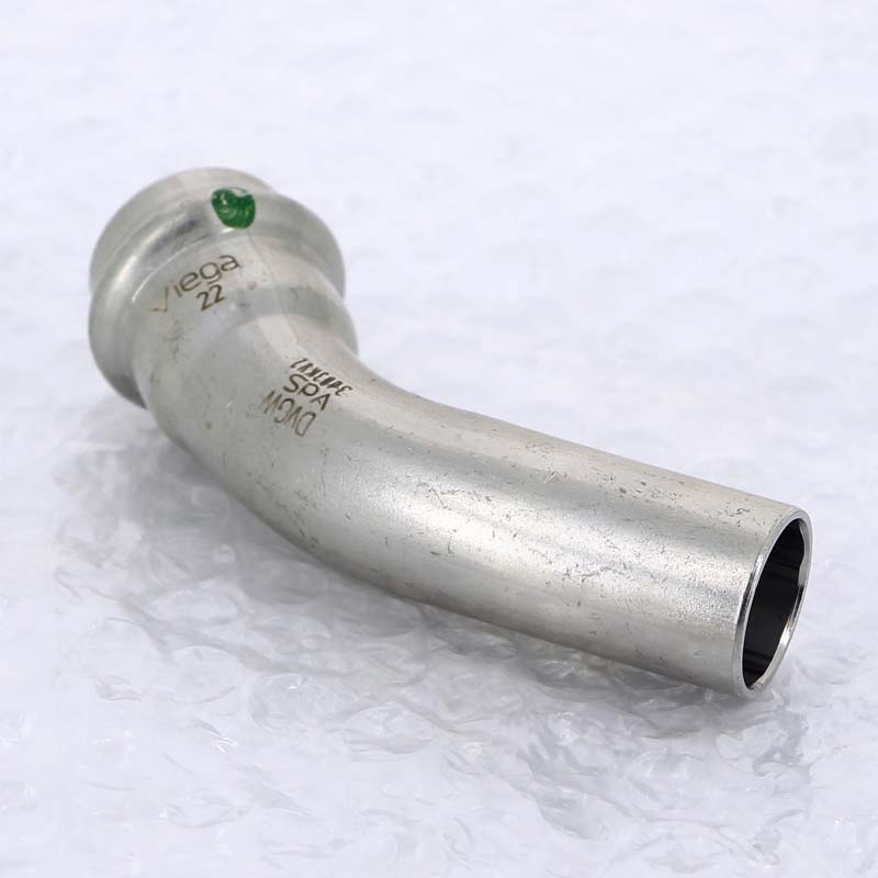 Угол-вставка пресс 45°22 нержавеющая сталь Sanpress Inox VIEGA