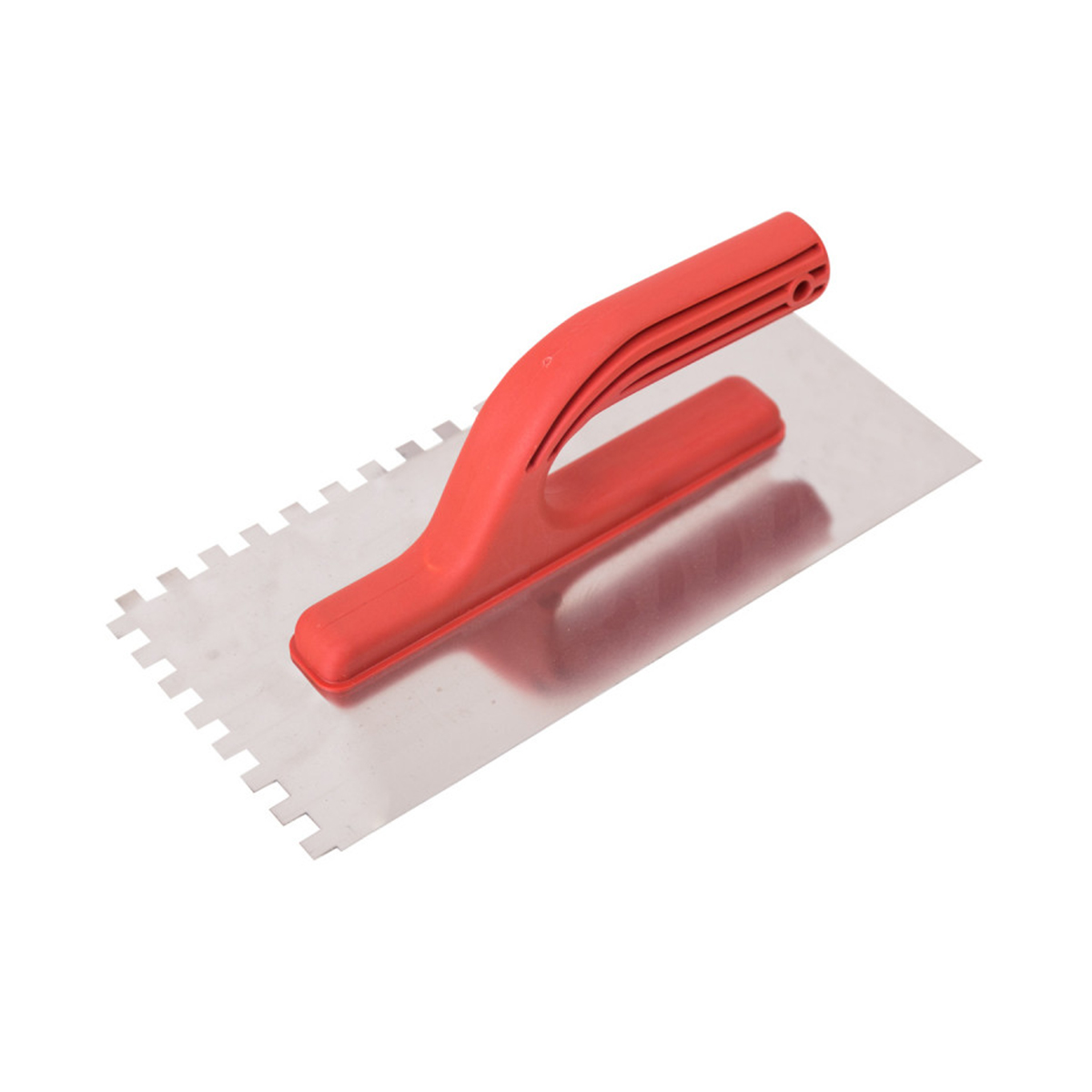 Гладилка зубчатая нержав. 270 x 130 мм зуб 8 х 8 мм пвх ручка (1/10/50) "beorol"