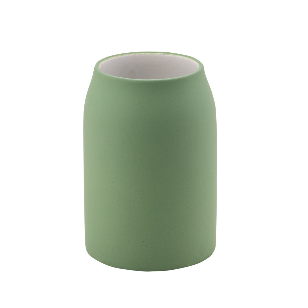 Стакан для ванной комнаты "unna" керамика/резина (оливковый) (1/12) "swensa" swtc-1204olv-03