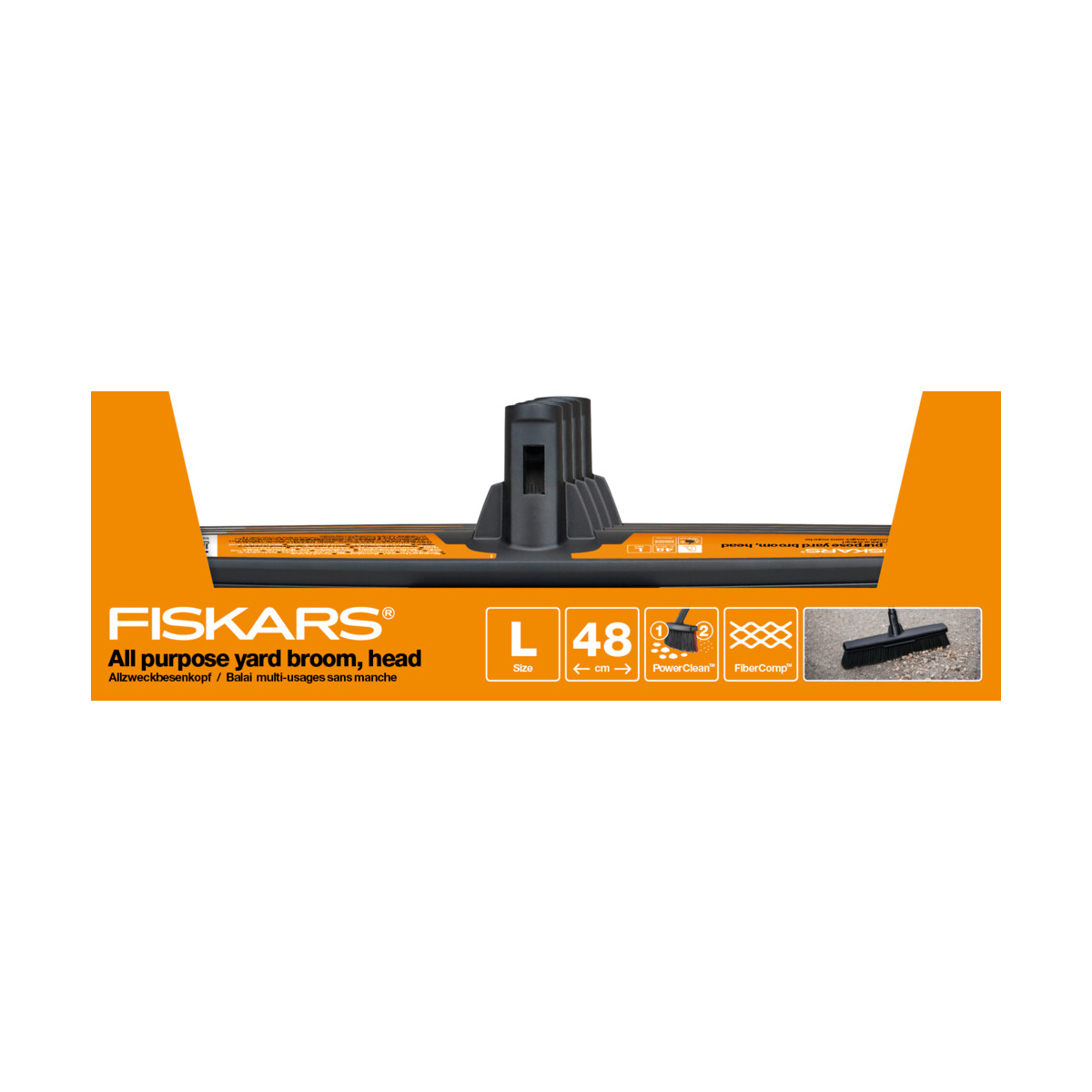 Щетка-метла садовая большая "solid" (1/4) "fiskars" 1025931