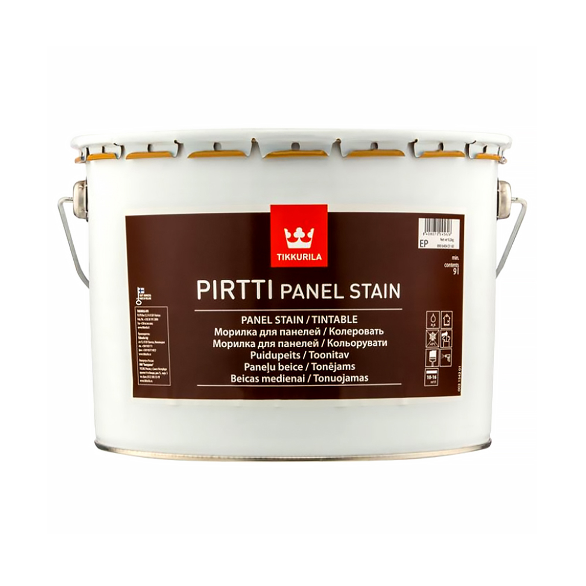 Пиртти  9 л (1) морилка водная "тиккурила"