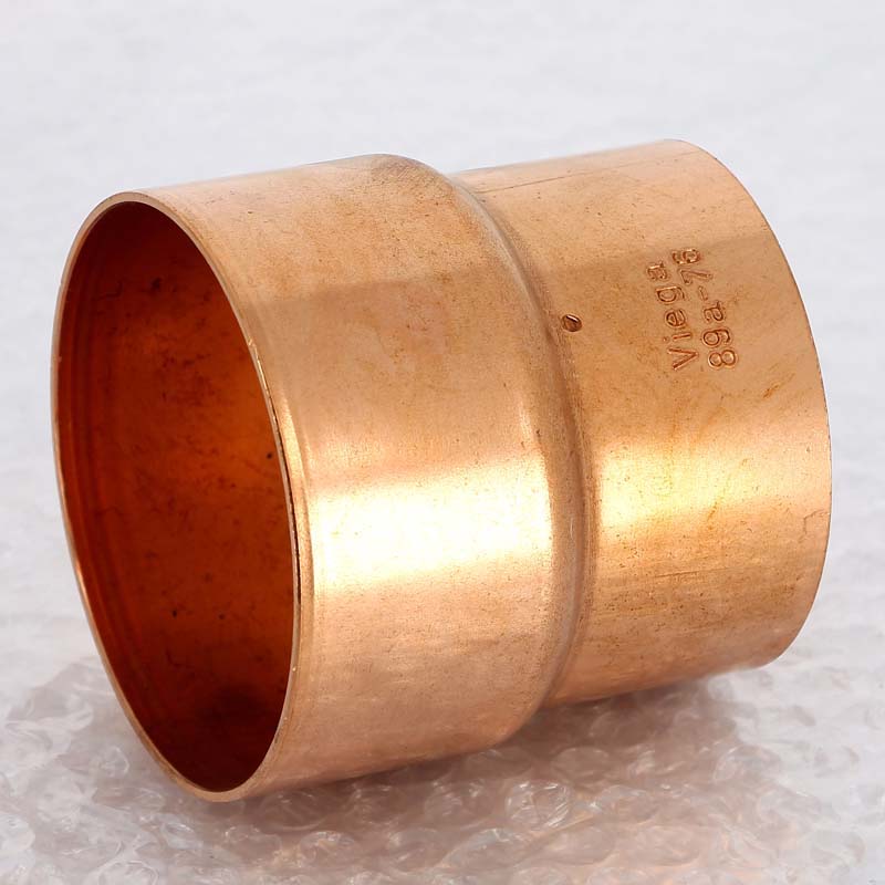 Муфта переходная двухраструбная 89 х 76 мм VIEGA пайка медная