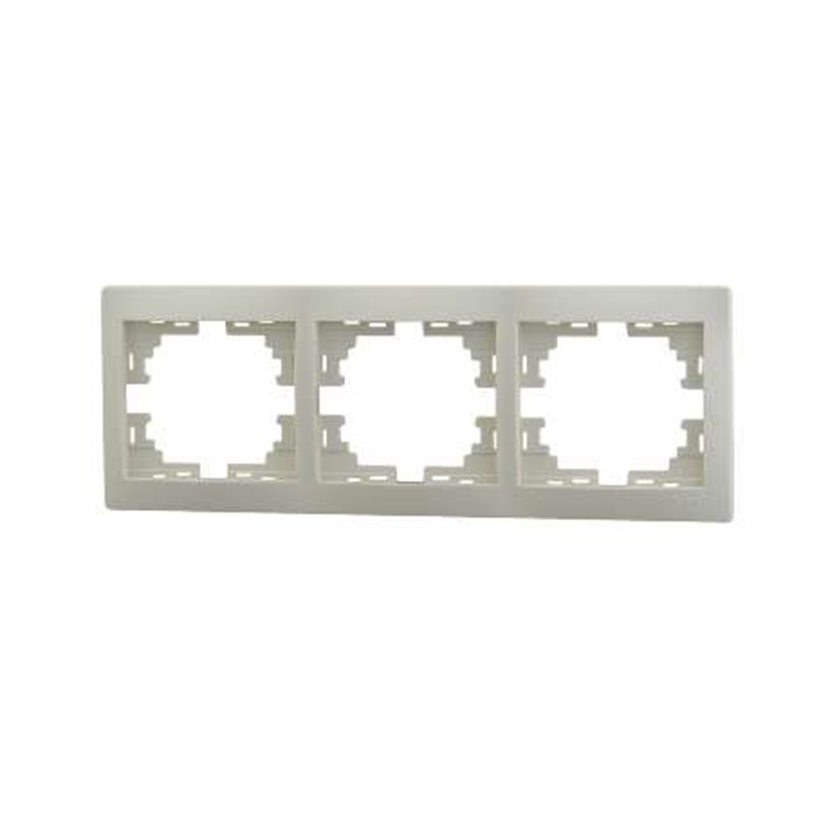 Рамка "mira" 3-х местн. горизонтальная, кремовый (1/10/120) "lezard" 701-0300-148