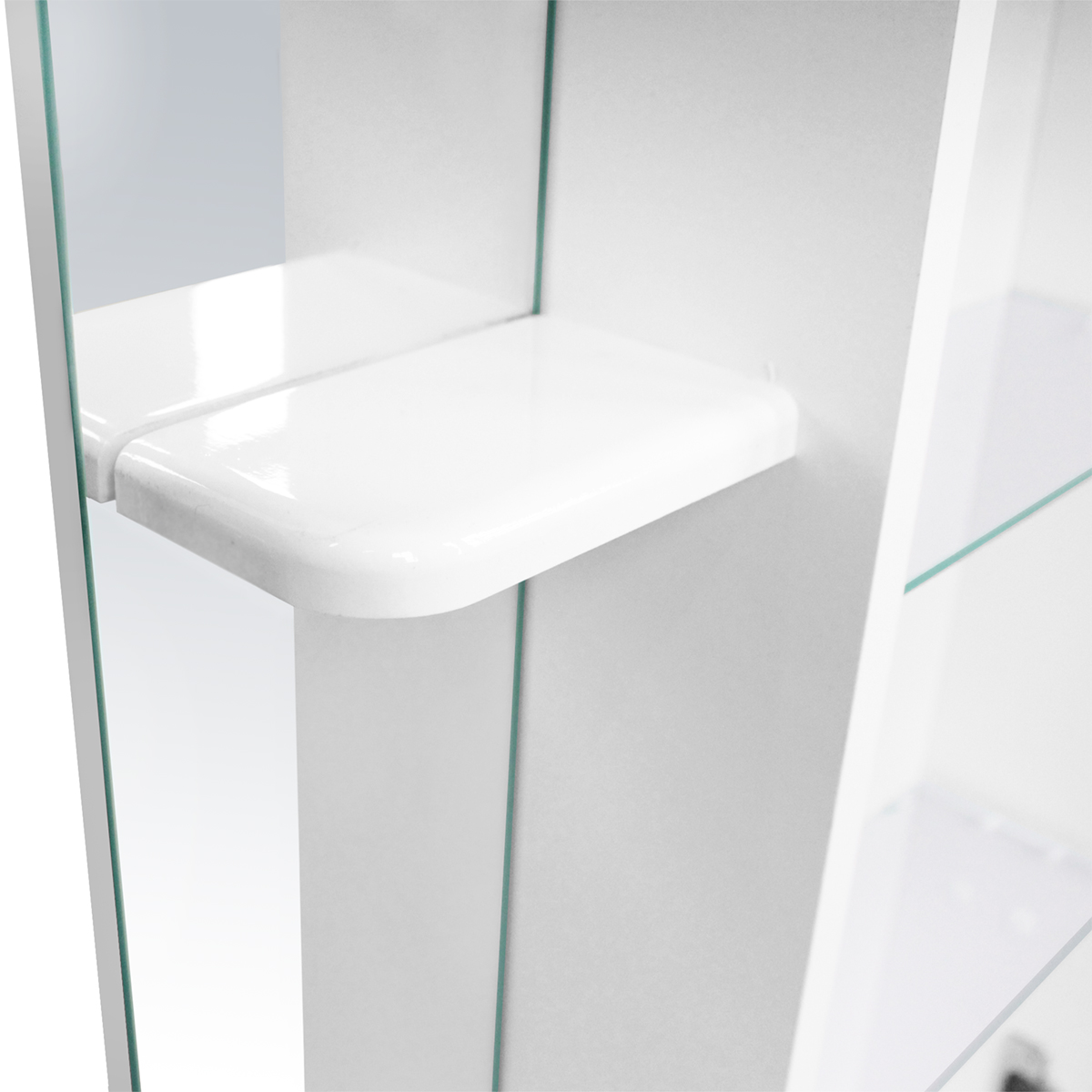 Шкаф с зеркалом для ванной "лира" 700*600*235 мм, белый "sanita" lrsamr65018w1