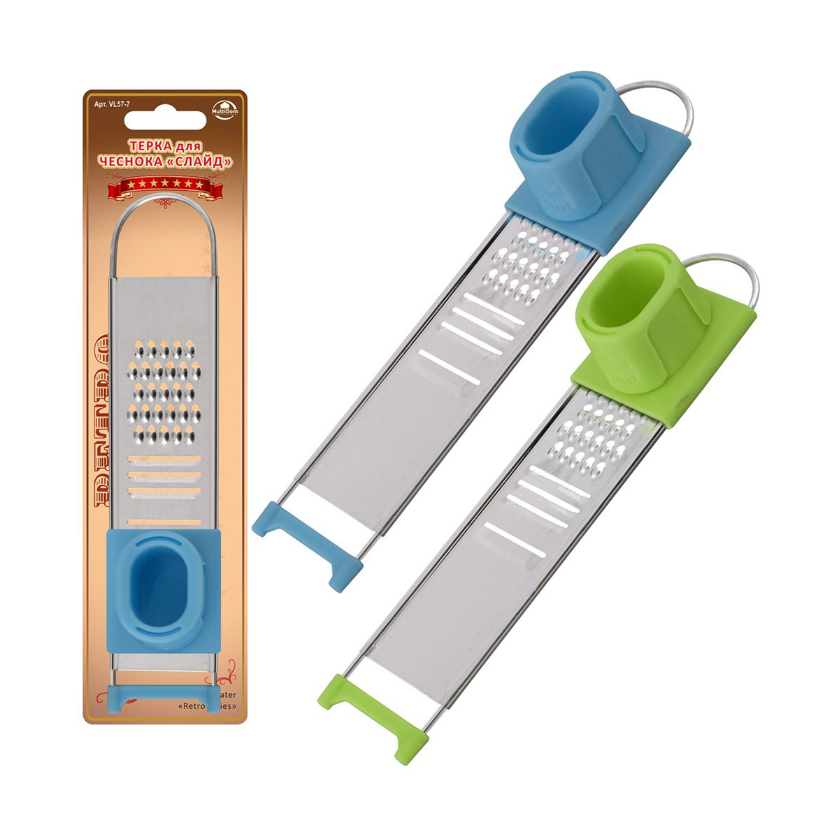 Терка для чеснока "слайд" (1/12/144) "мультидом" vl57-7
