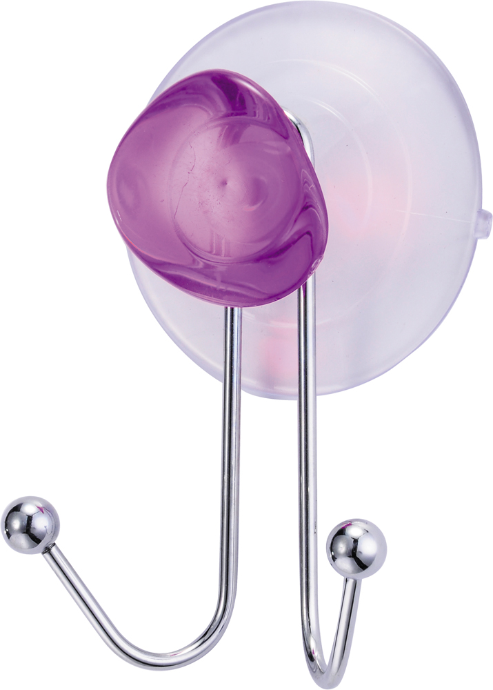 Крючок на присоске двойной "аметист" (1/24/48) "рыжий кот" w2684t