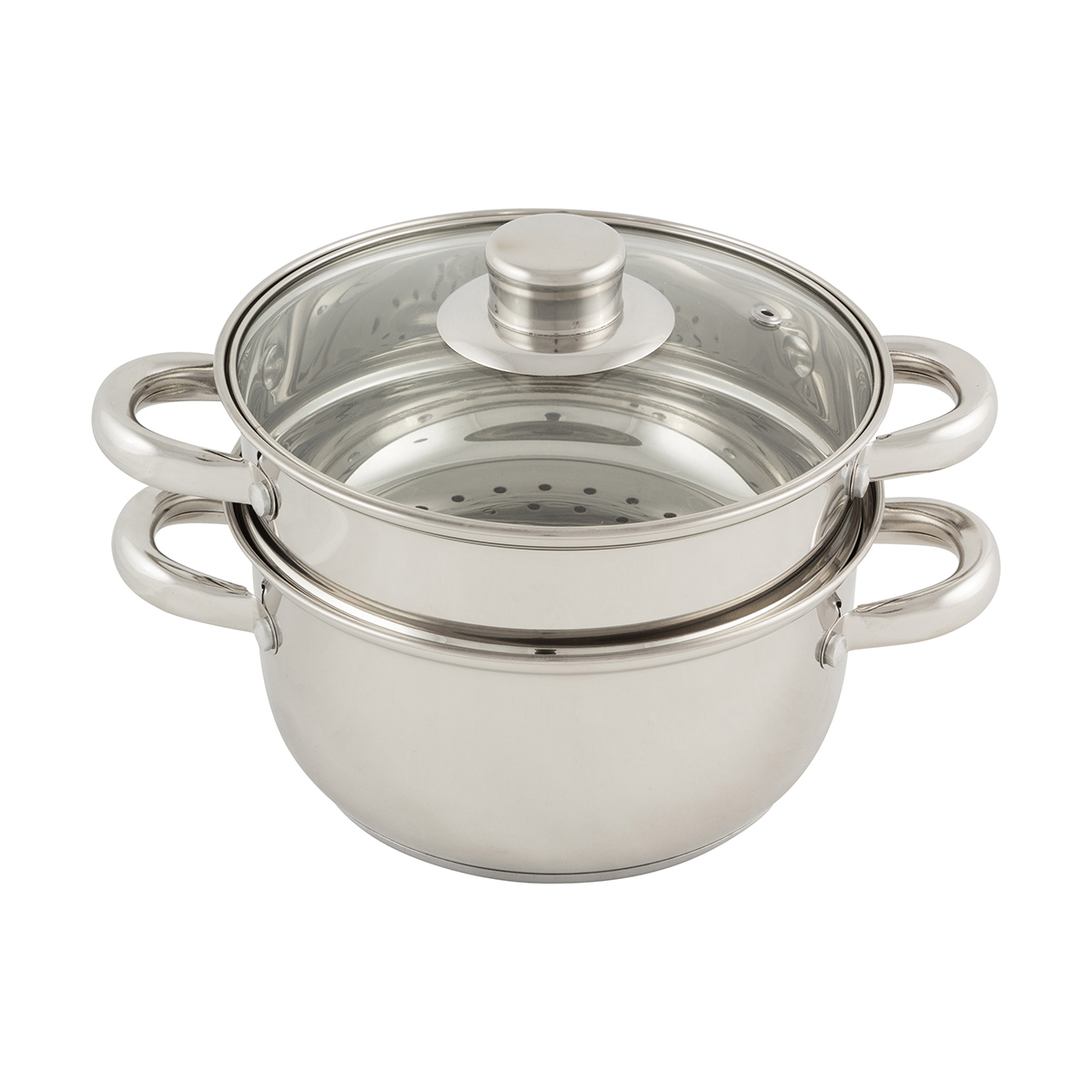 Пароварка нержав. "mediano" 2,5 л,  2 уровня (1/6) "mallony"