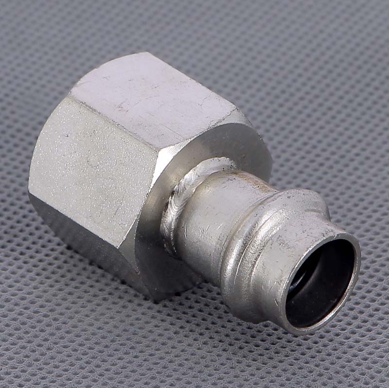 Муфта пресс-В с накидной гайкой 15х3/4" нержавеющая сталь Sanpress Inox VIEGA