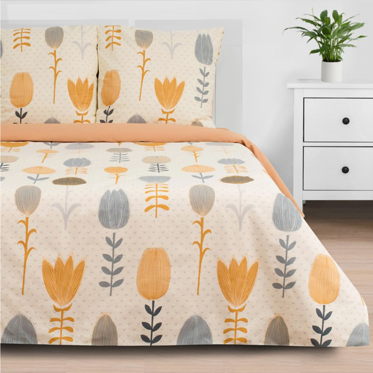 Постельное белье "этель" autumn flowers 1,5 сп. (бязь) (1) 4675215