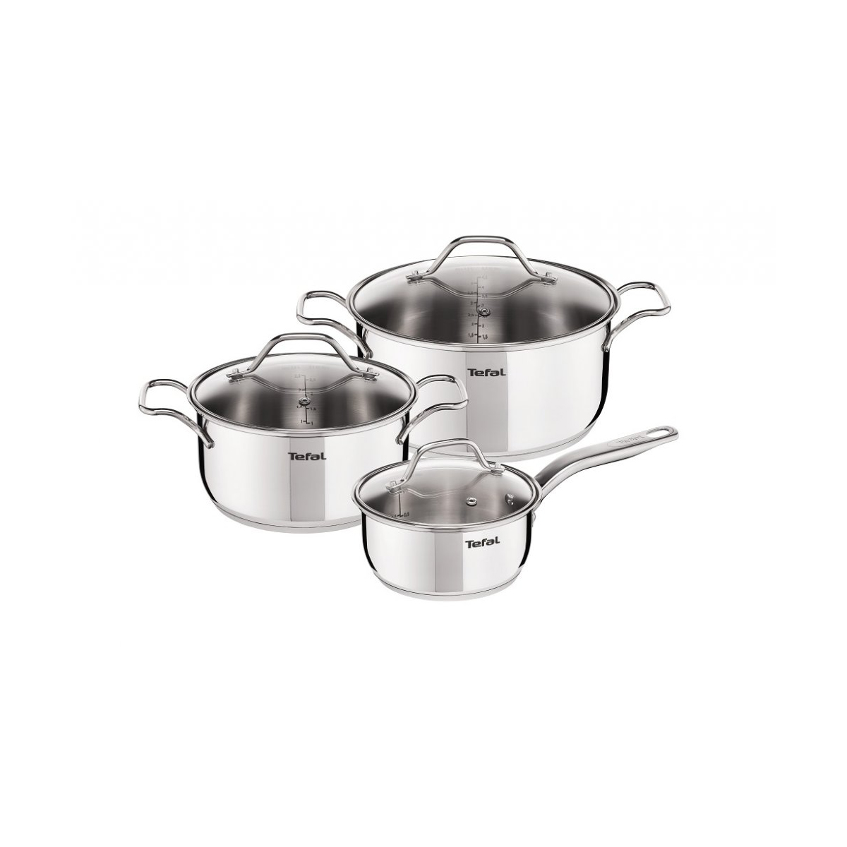 Набор посуды "intuition" 6 предм. (кастрюли 20/24 с крышками, ковш 16 с крышкой) "tefal" a702s685