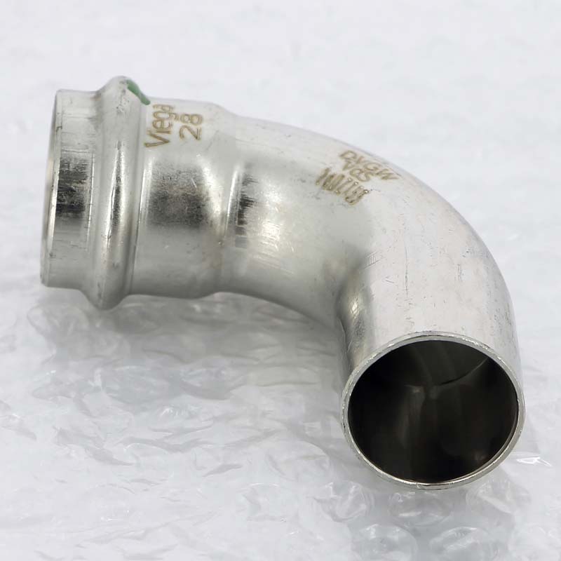 Угол-вставка пресс 28 нержавеющая сталь Sanpress Inox VIEGA