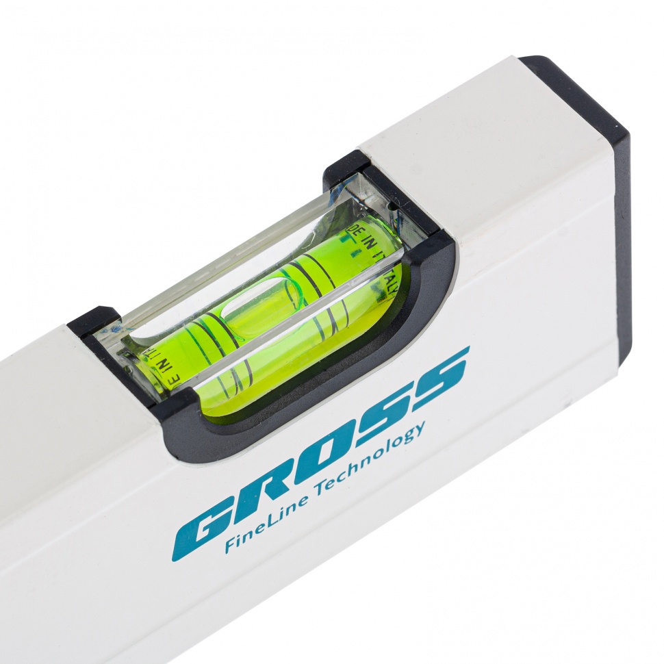 Уровень алюминиевый, 200 мм, фрезерованный, 2 глазка, магнитный// Gross (33669)