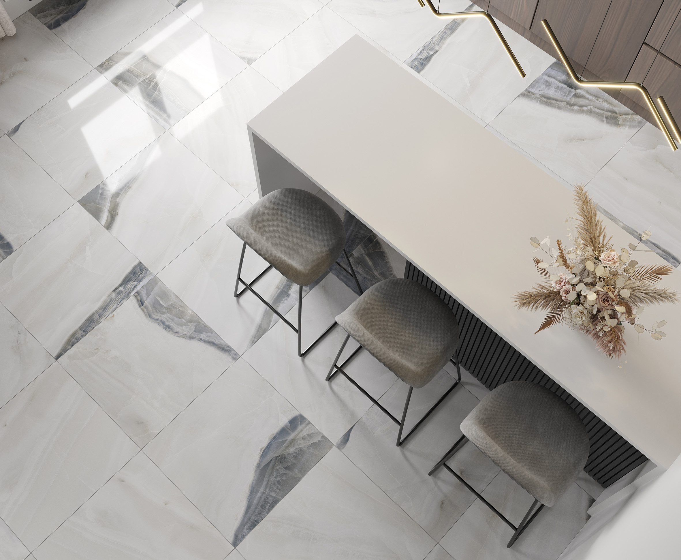 Onyx sky керамогранит полированный 60x120