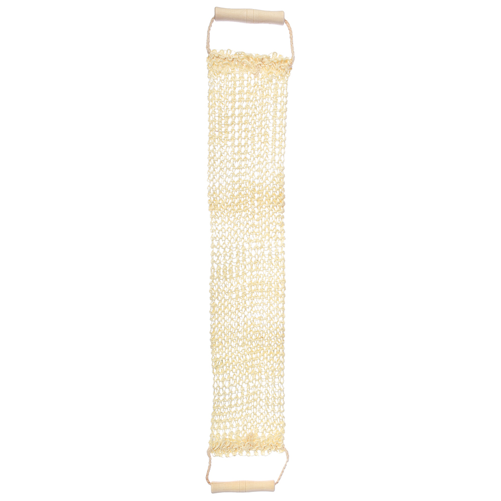 Мочалка из сизаля лента 56,5*11 см, с деревянными ручками (1/30) "банные штучки" 40057