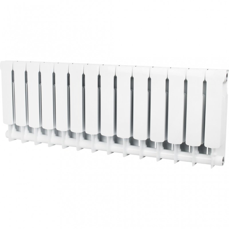 Радиатор STOUT Space 350 мм 14 секций, биметал. (боковое подключение) на 18,7 кв.м.