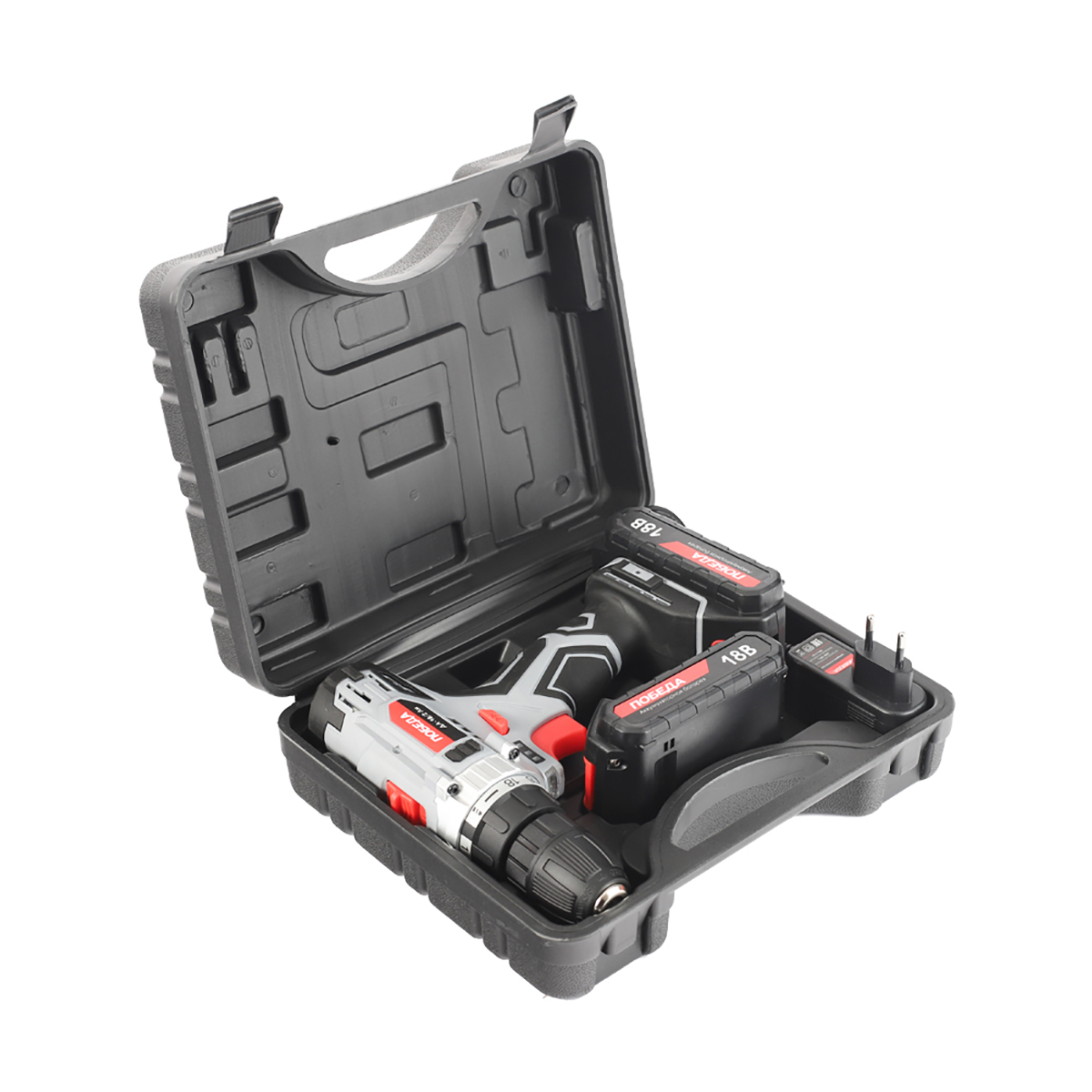 Дрель-шуруповерт аккум. да-18/2 ли (кейс) (1/10) "победа" 180201636