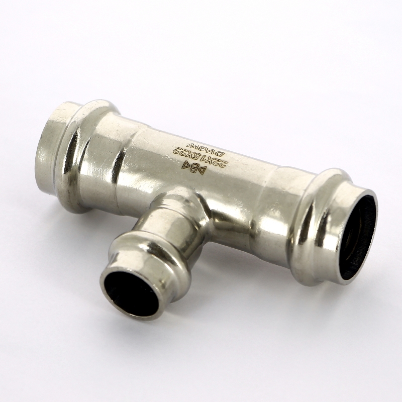 Тройник пресс 22 х 15 х 22 нержавеющая сталь IBP