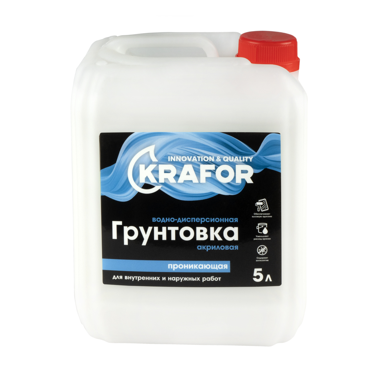 Грунтовка проник. универс.  5 л (1) "krafor" (синяя этик.)