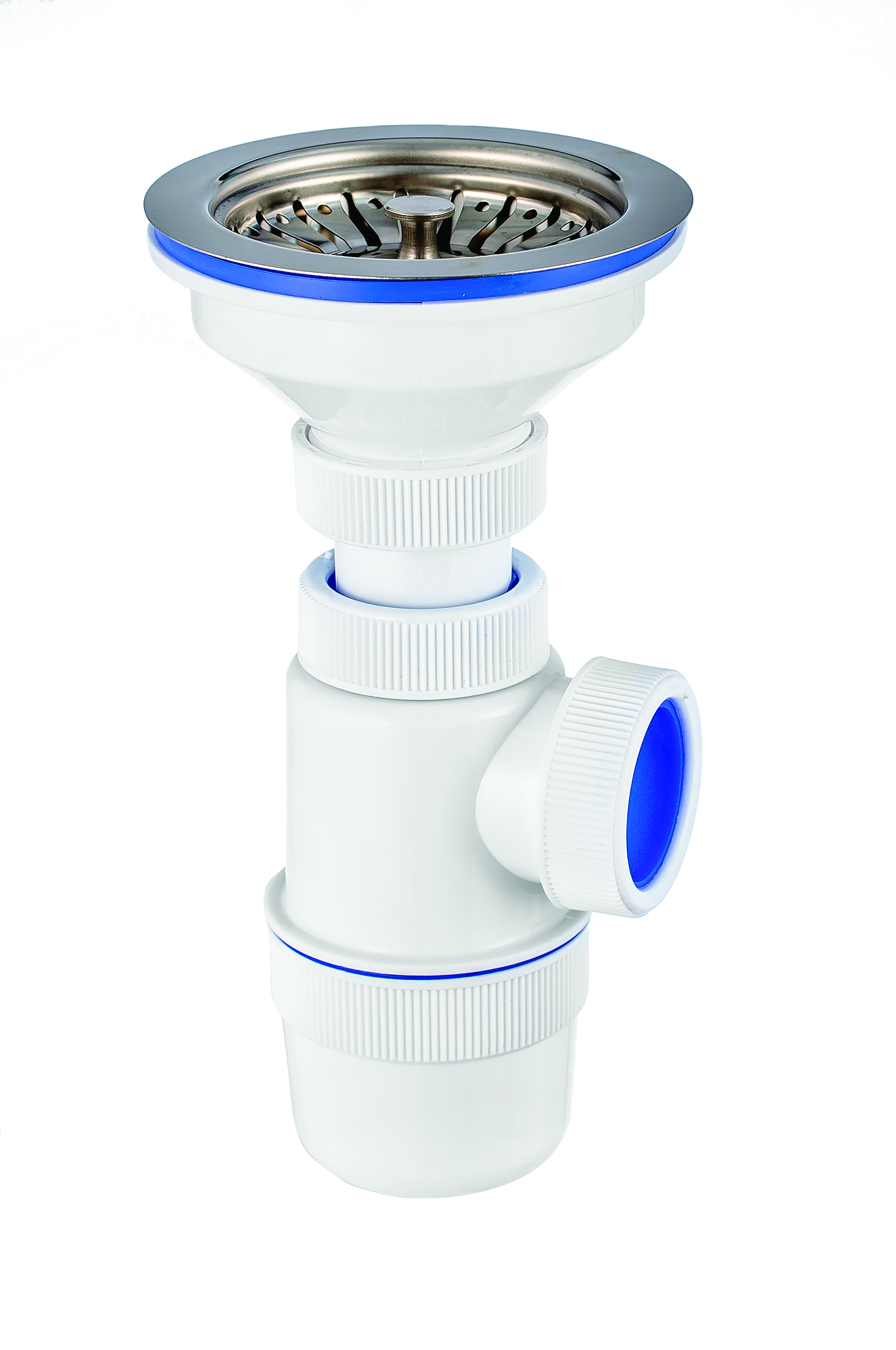 Сифон "элит" с нерж. чашкой 114 мм  (1/40) "вирпласт"