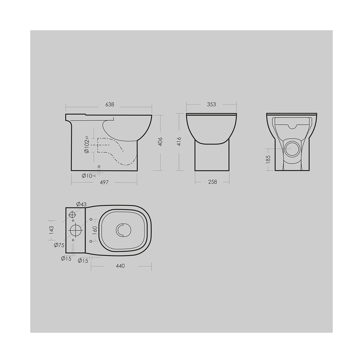 Унитаз напольный "quadro slim" белый "sanita luxe"  wc.cc/quadro/2-slimdm/wht.g/s1
