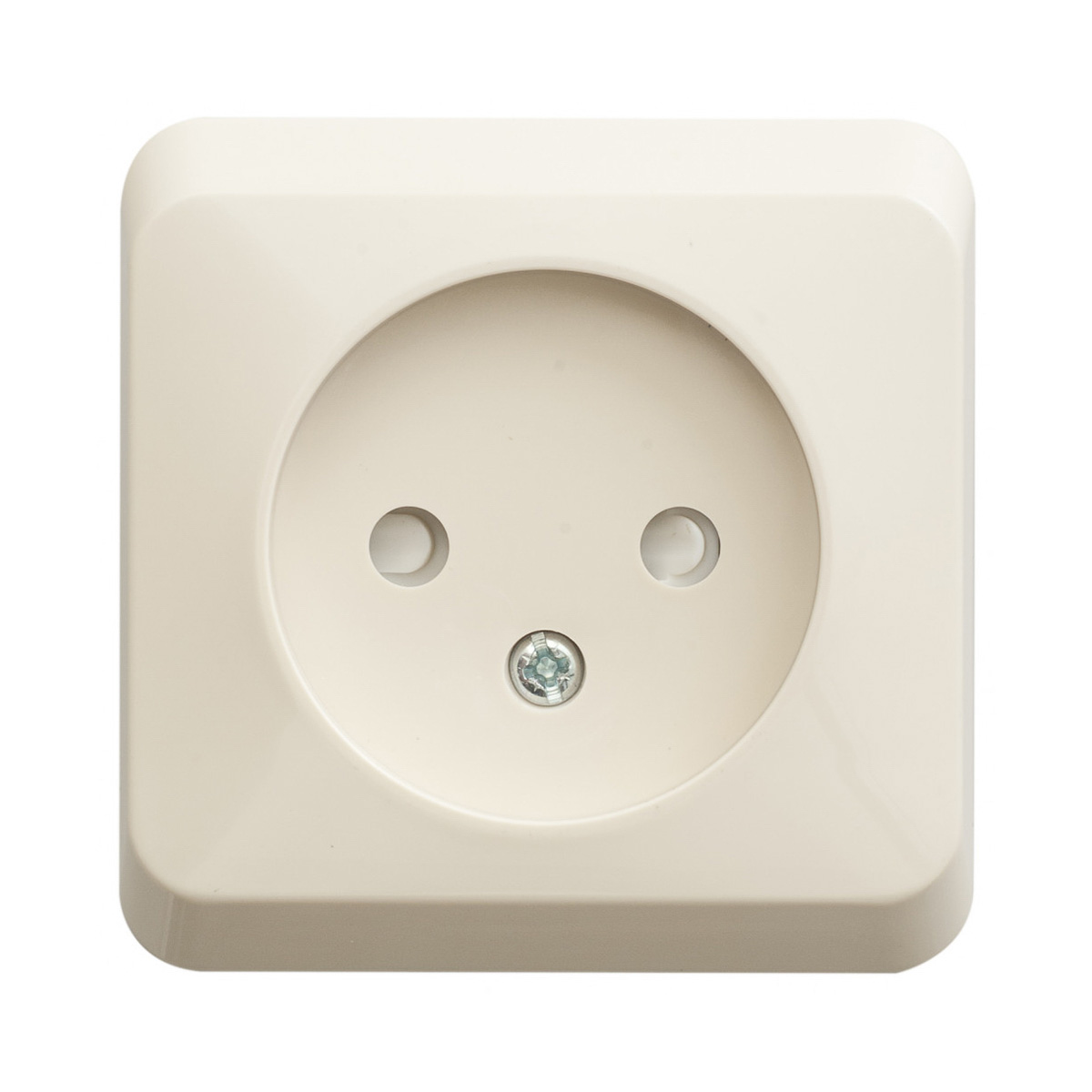 Розетка открыт. уст. "этюд" 1 местн. с шторками 16а, кремовый  (1/25/200) "schneider"