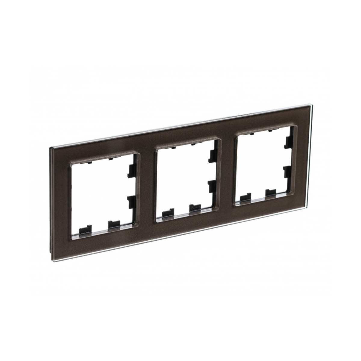 Рамка "atlasdesign nature" 3-х местн. универс., стекло, мокко (1/6/12) "schneider"