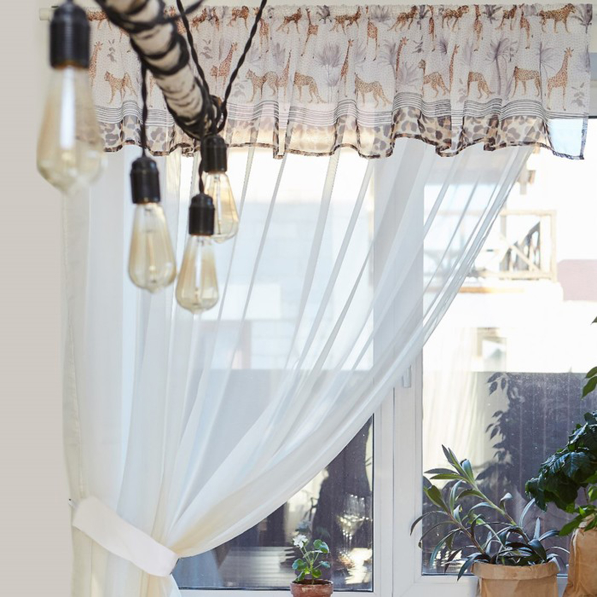 Тюль с подхватом и ламбрекеном "beautiful kitchen" 250*200 см, вуаль (1) "этель" 4665409