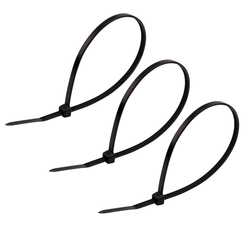 Хомуты нейлон 3,6 х 200 мм (набор 25 шт.), черные (1/10/500) "rexant" 07-0201-25