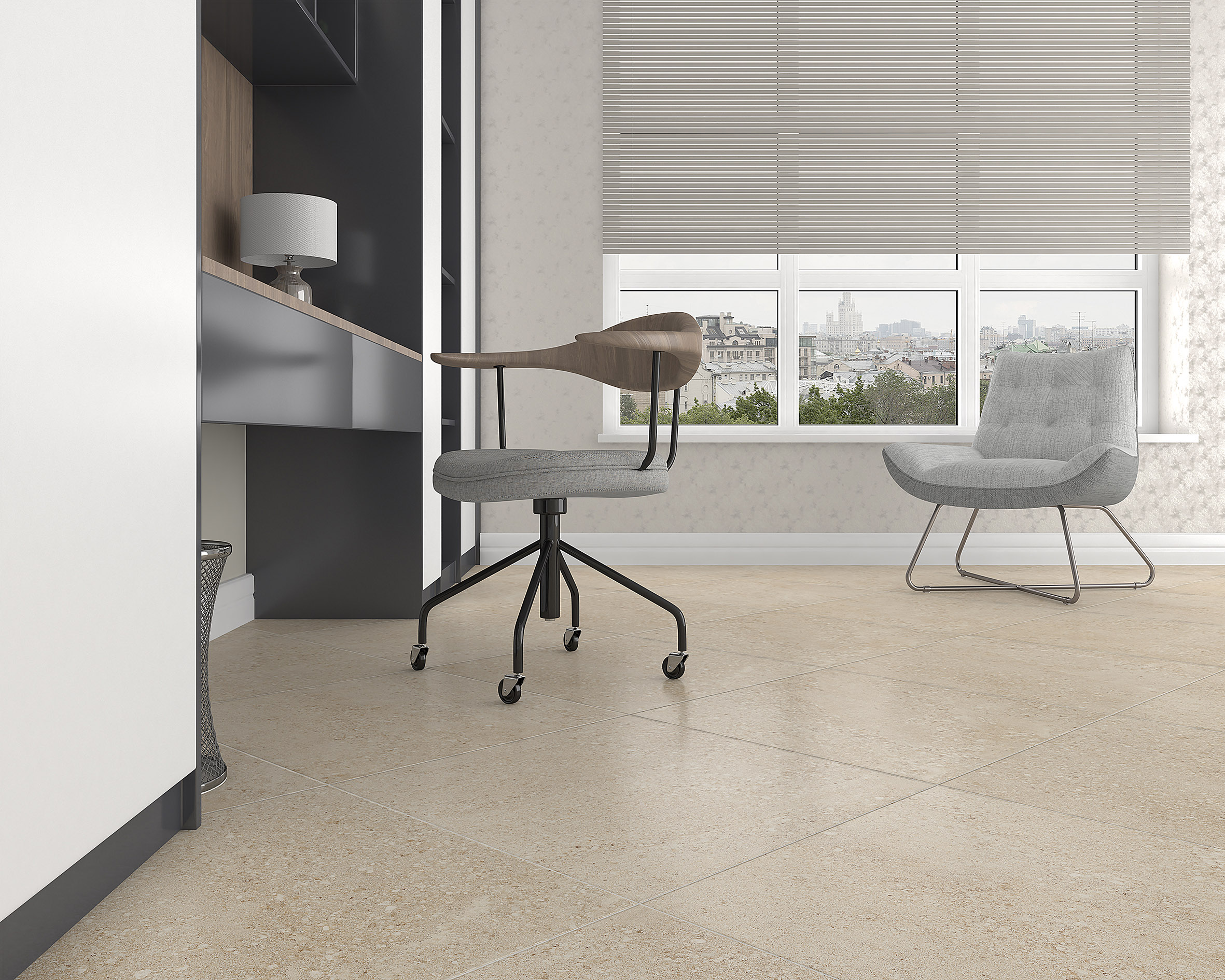 Pallada керамогранит тёмно-серый обрезной 59,50x59,50