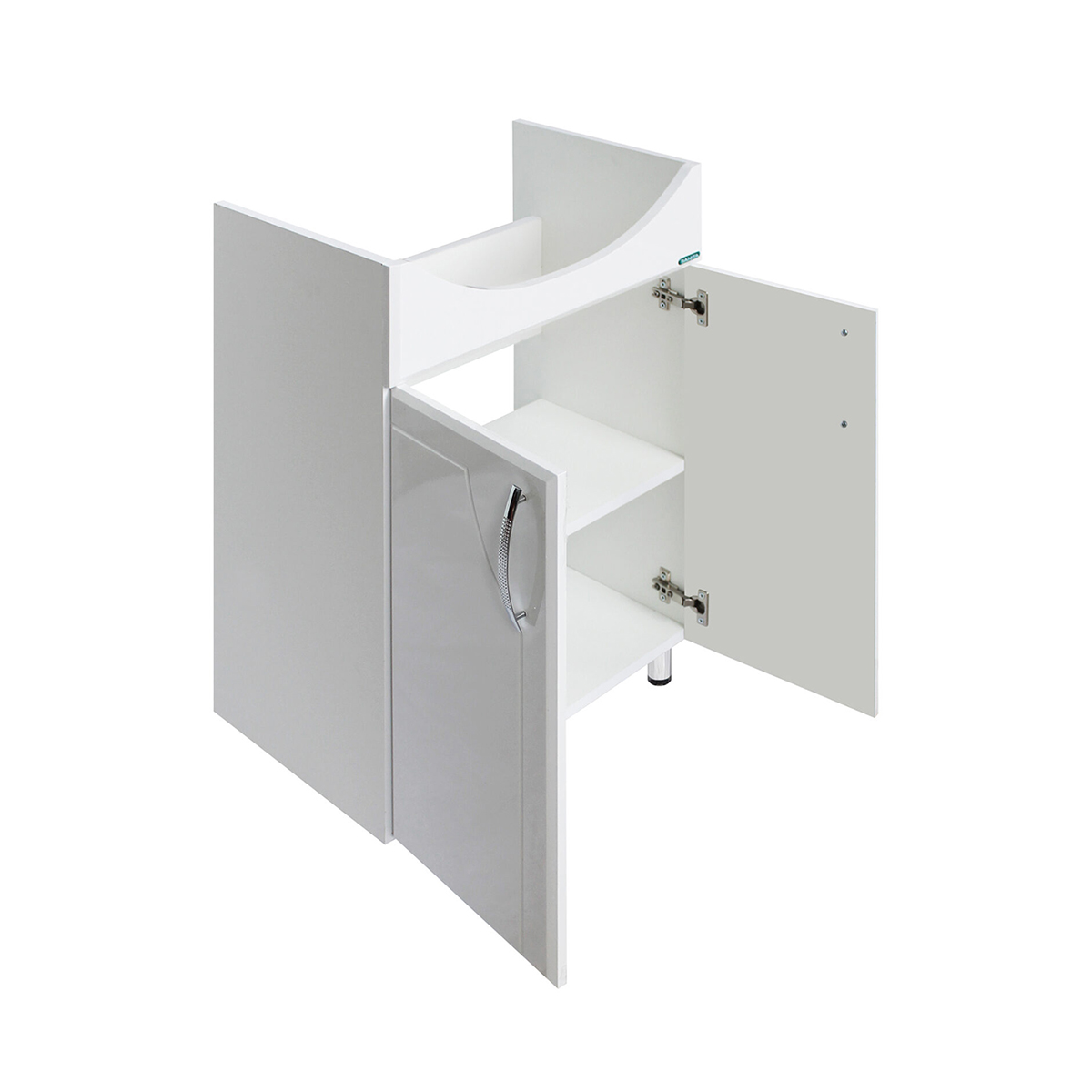 Тумба под раковину напольная "идеал" 820*520*330 мм, белая "sanita" idlsacw56013f1