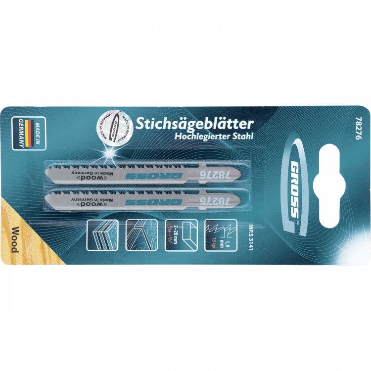 Полотна для электролобзика  по дереву, 2 шт, ( 3141 ) Gross (78276)