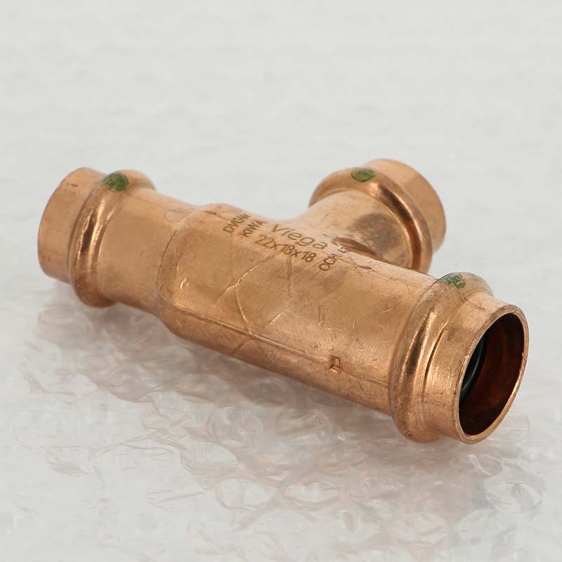 Тройник пресс медный Profipress VIEGA 22х18х18