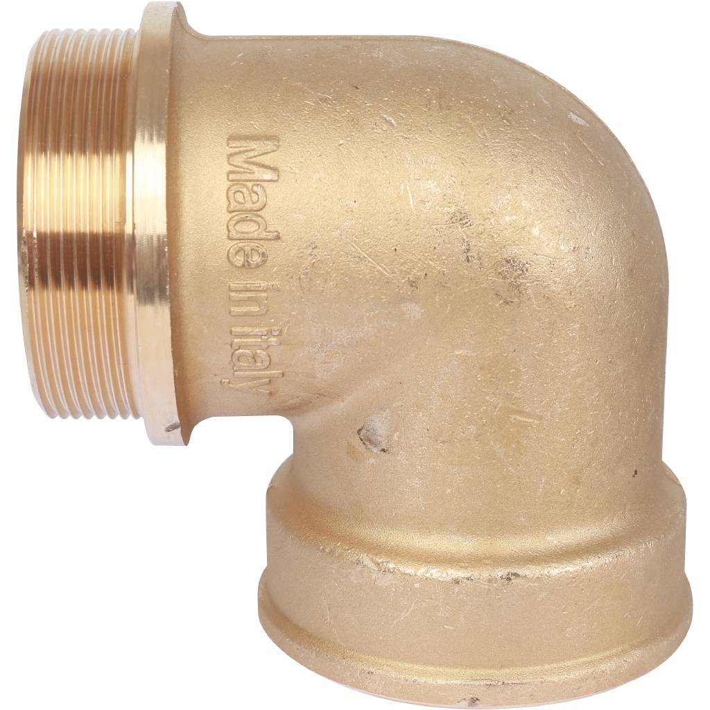 Угол резьбовой ВН с упором 2"1/2 латунь STOUT