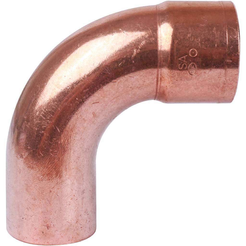 Отвод однораструбный 42 мм / 90° под пайку медный SANHA 15001A42