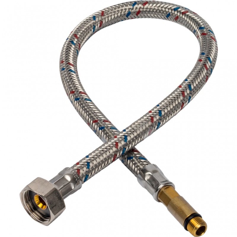 Гибкая подводка для воды M10 (35 мм) х 1/2 BP STOUT - 1200 мм