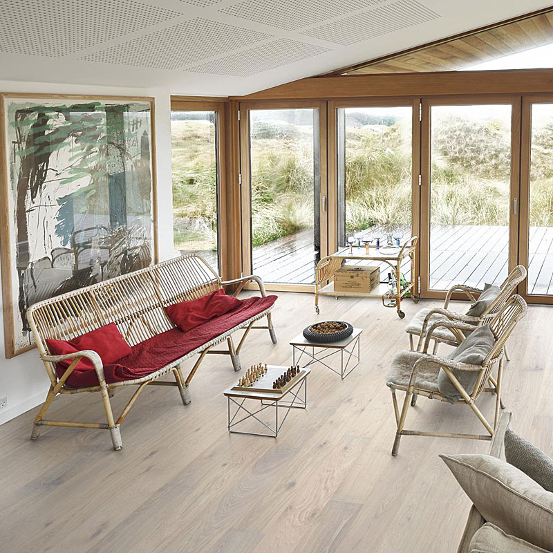 Паркетная доска Kahrs Original Коллекция Новая Классика Дуб Новая Классика Блонд матовый лак однополосный ORIGINAL OAK BLONDE 1S