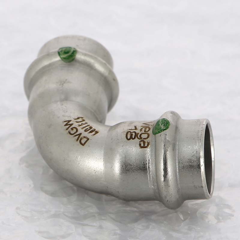 Угол пресс 18 нержавеющая сталь Sanpress Inox VIEGA